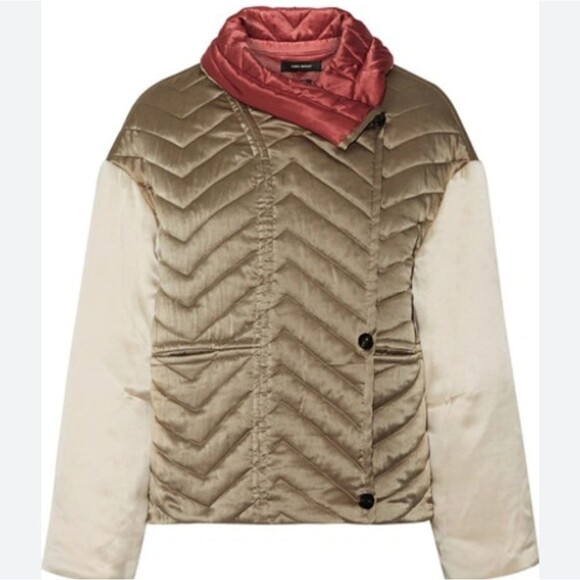 Isabel Marant Women's Hector Padded Silk Jacket Size Medium - Picture 1 of 16